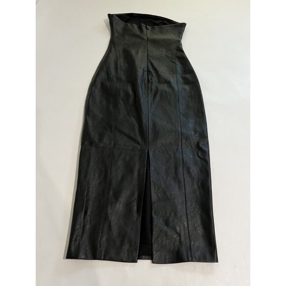 Bianca &amp; Bridgett Mel Dress in Black Faux Vegan Leather - Picture 4 of 4